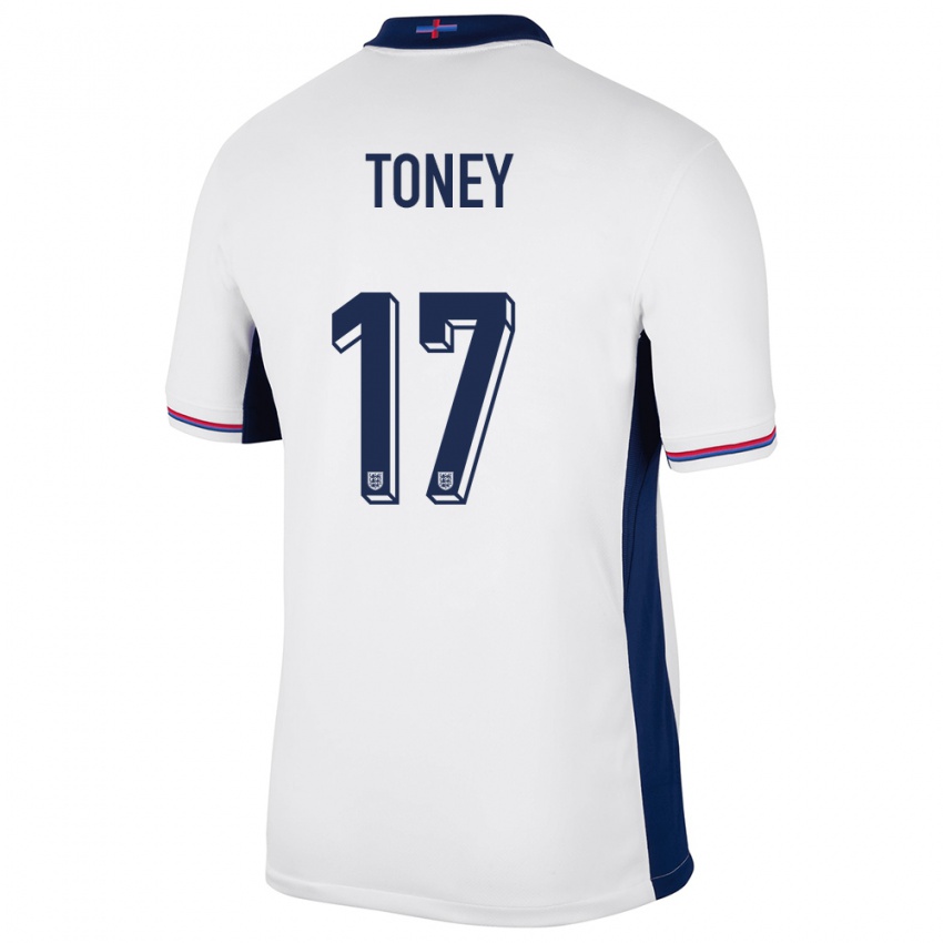 Niño Camiseta Inglaterra Ivan Toney #17 Blanco 1ª Equipación 24-26 La Camisa