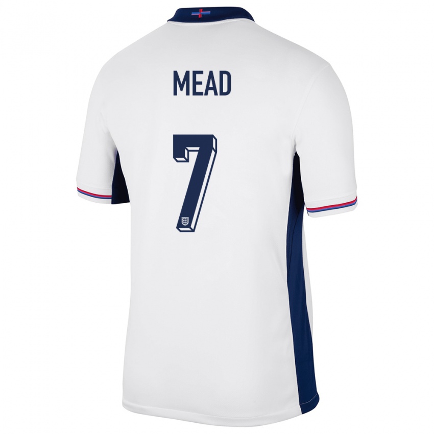 Niño Camiseta Inglaterra Beth Mead #7 Blanco 1ª Equipación 24-26 La Camisa
