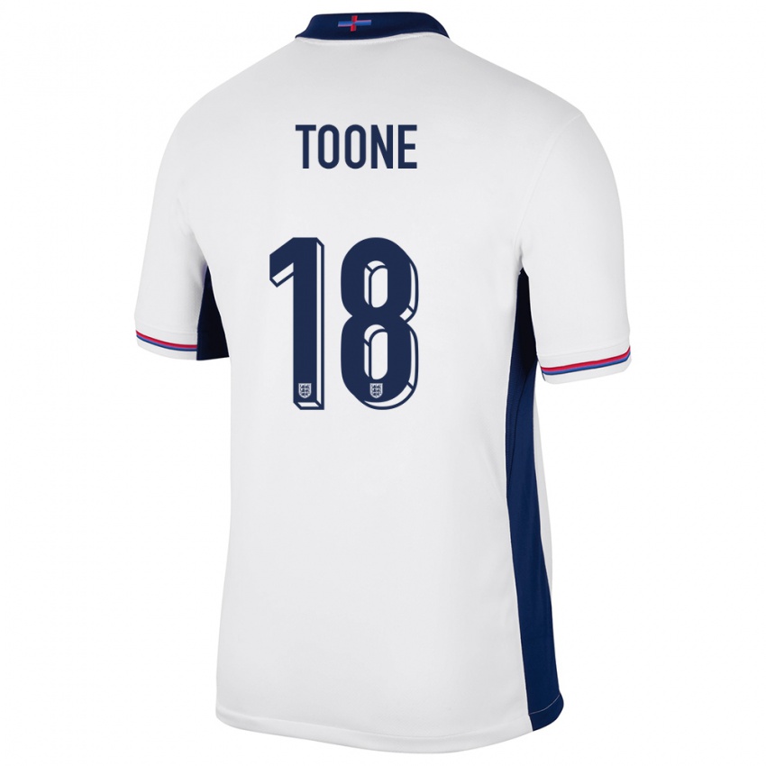 Niño Camiseta Inglaterra Ella Toone #18 Blanco 1ª Equipación 24-26 La Camisa