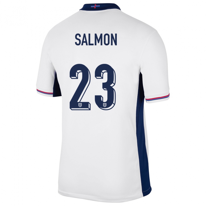 Niño Camiseta Inglaterra Ebony Salmon #23 Blanco 1ª Equipación 24-26 La Camisa