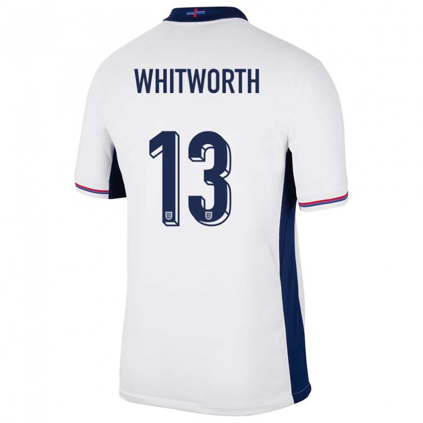 Niño Camiseta Inglaterra Joseph Whitworth #13 Blanco 1ª Equipación 24-26 La Camisa