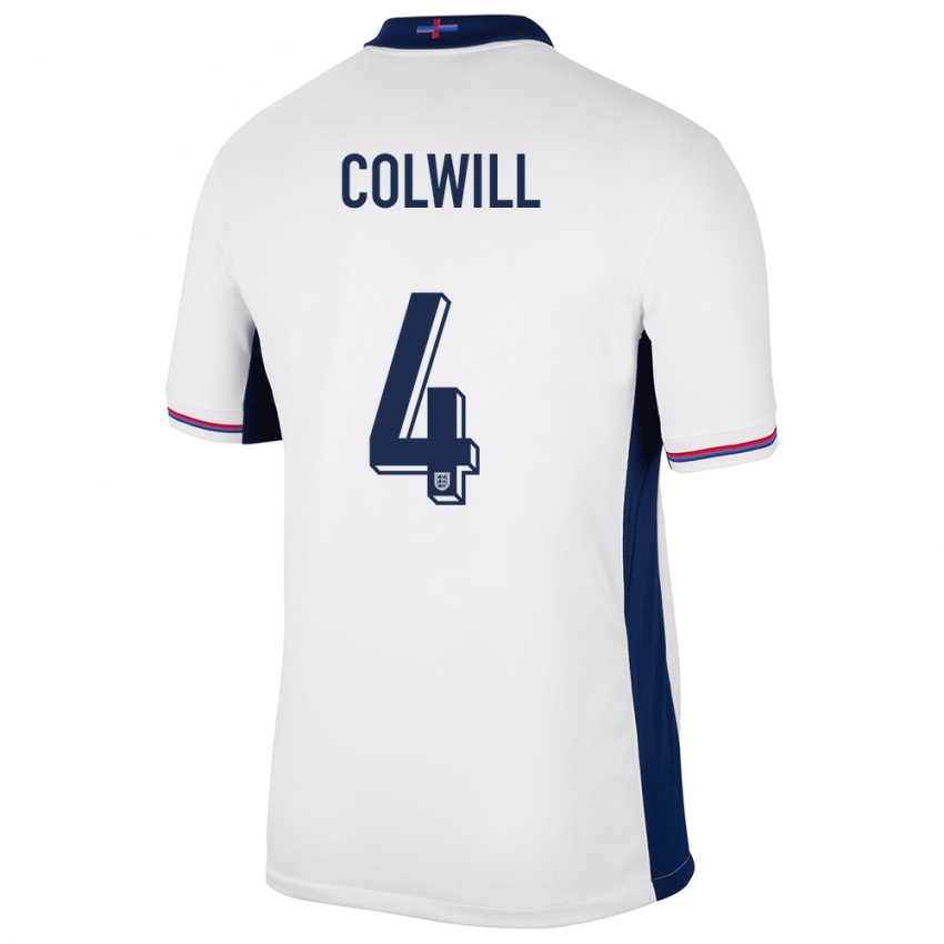 Niño Camiseta Inglaterra Levi Colwill #4 Blanco 1ª Equipación 24-26 La Camisa