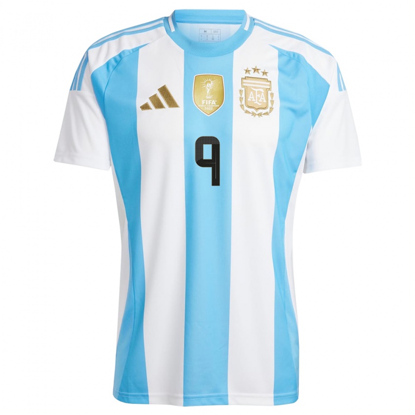 Niño Camiseta Argentina Gonzalo Higuain #9 Blanco Azul 1ª Equipación 24-26 La Camisa