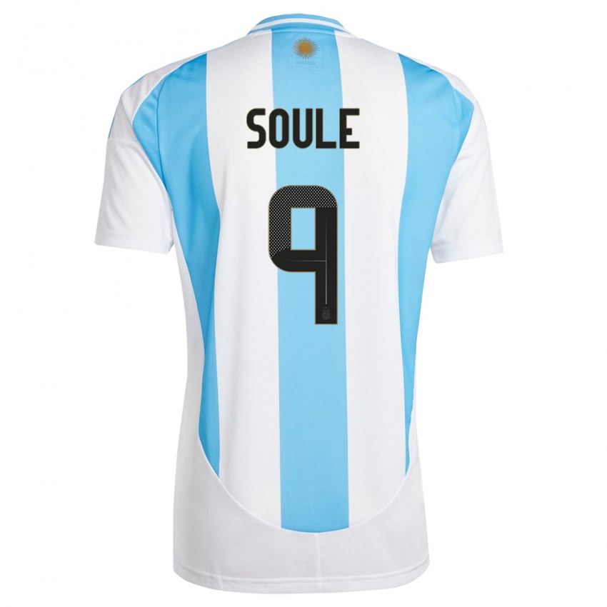 Niño Camiseta Argentina Matias Soule #9 Blanco Azul 1ª Equipación 24-26 La Camisa