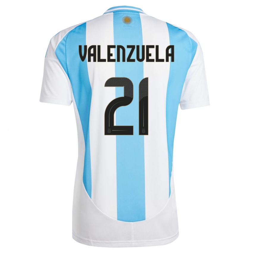 Niño Camiseta Argentina Fernando Valenzuela #21 Blanco Azul 1ª Equipación 24-26 La Camisa