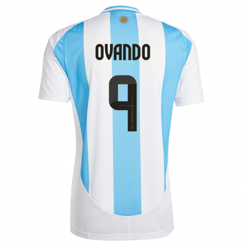Niño Camiseta Argentina Lautaro Ovando #9 Blanco Azul 1ª Equipación 24-26 La Camisa
