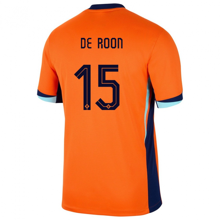 Niño Camiseta Países Bajos Marten De Roon #15 Naranja 1ª Equipación 24-26 La Camisa