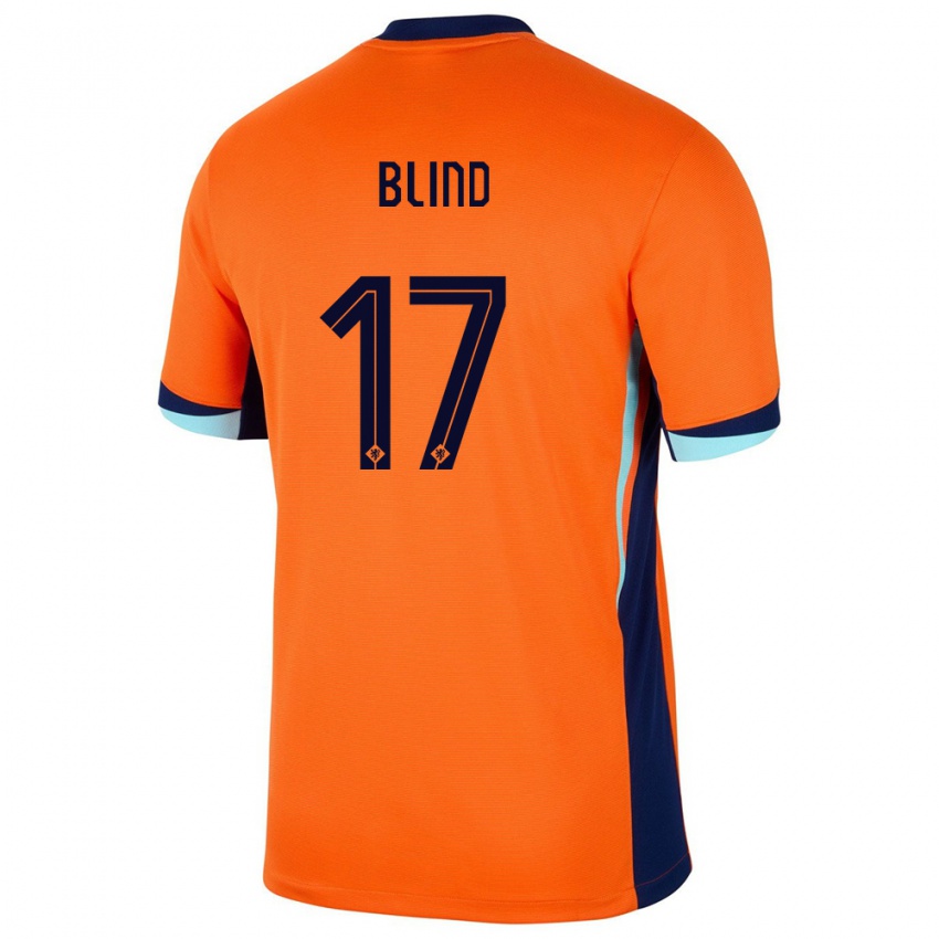 Niño Camiseta Países Bajos Daley Blind #17 Naranja 1ª Equipación 24-26 La Camisa