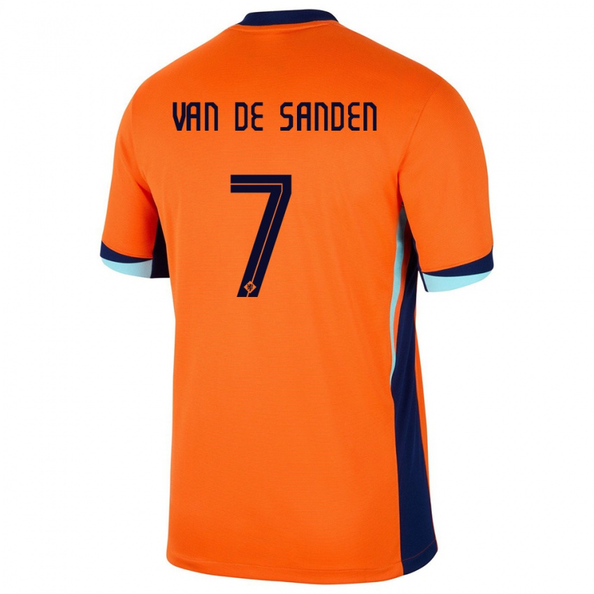 Niño Camiseta Países Bajos Shanice Van De Sanden #7 Naranja 1ª Equipación 24-26 La Camisa