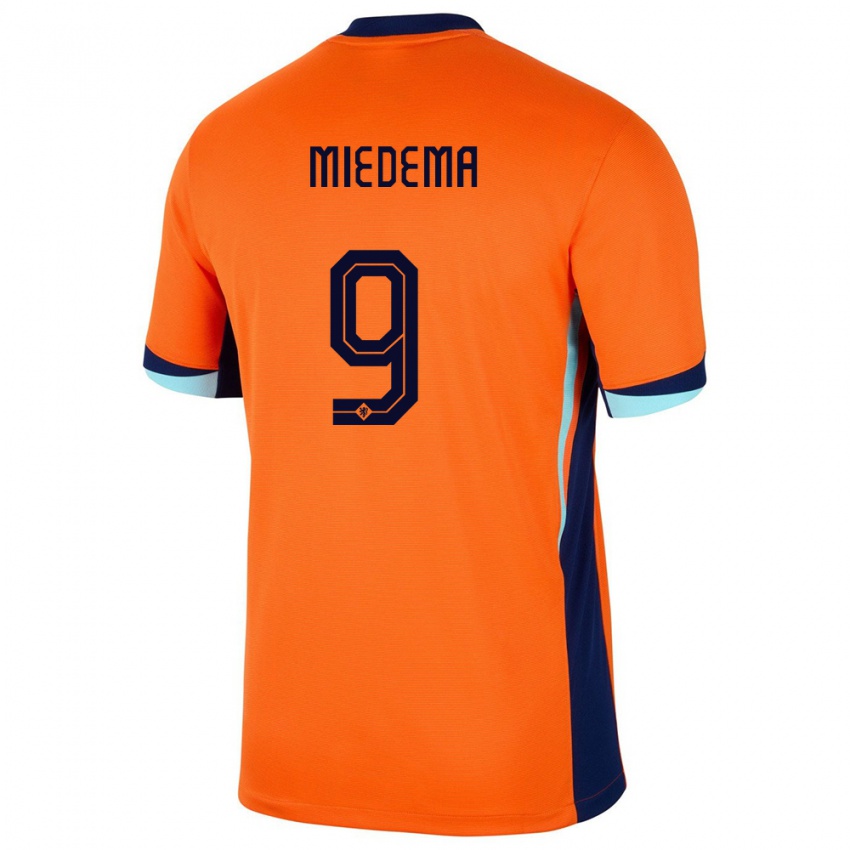 Niño Camiseta Países Bajos Vivianne Miedema #9 Naranja 1ª Equipación 24-26 La Camisa
