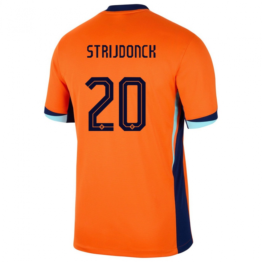 Niño Camiseta Países Bajos Bayren Strijdonck #20 Naranja 1ª Equipación 24-26 La Camisa