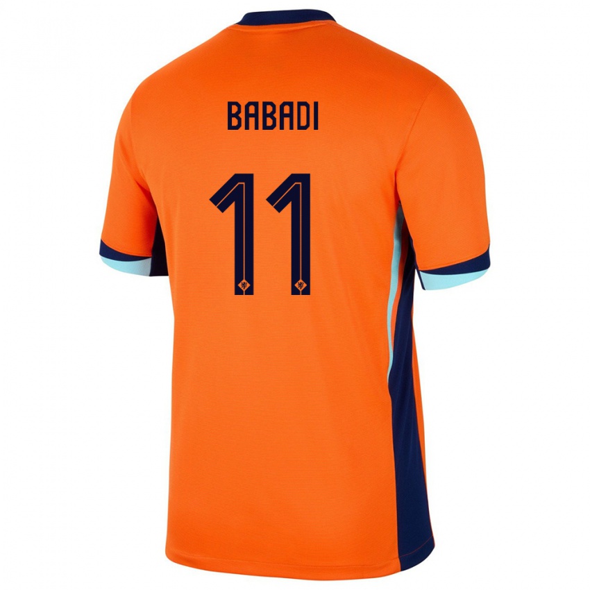 Niño Camiseta Países Bajos Isaac Babadi #11 Naranja 1ª Equipación 24-26 La Camisa