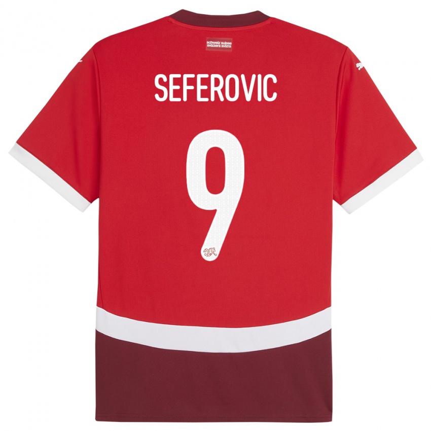 Niño Camiseta Suiza Haris Seferovic #9 Rojo 1ª Equipación 24-26 La Camisa