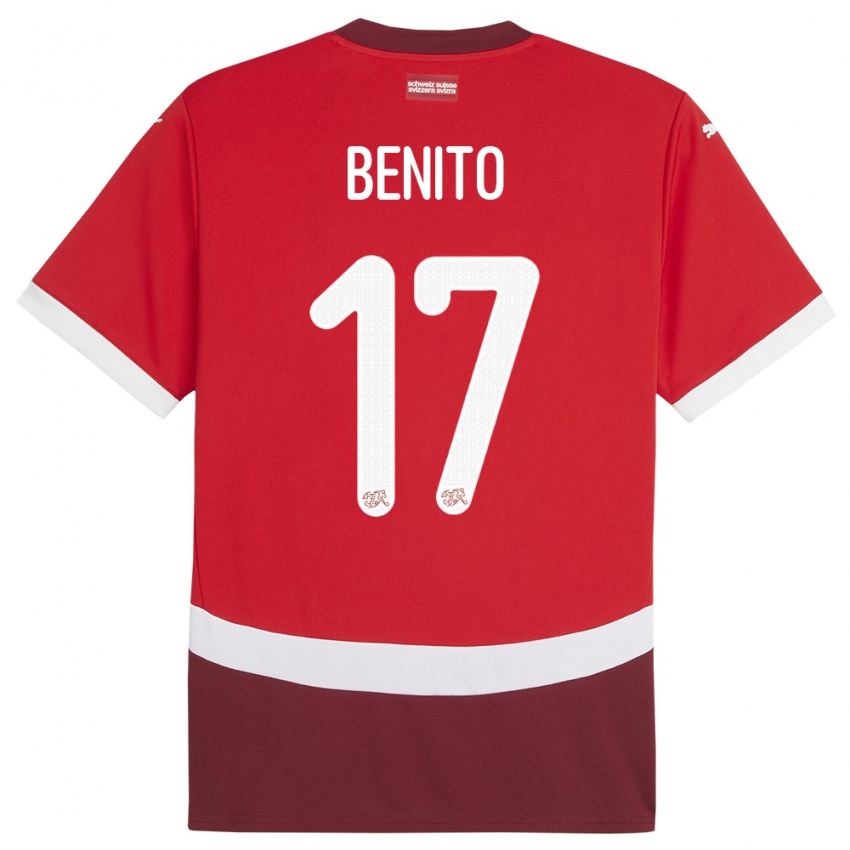 Niño Camiseta Suiza Loris Benito #17 Rojo 1ª Equipación 24-26 La Camisa