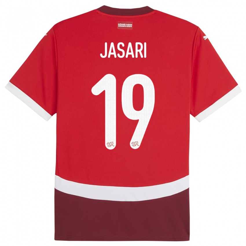Niño Camiseta Suiza Ardon Jasari #19 Rojo 1ª Equipación 24-26 La Camisa