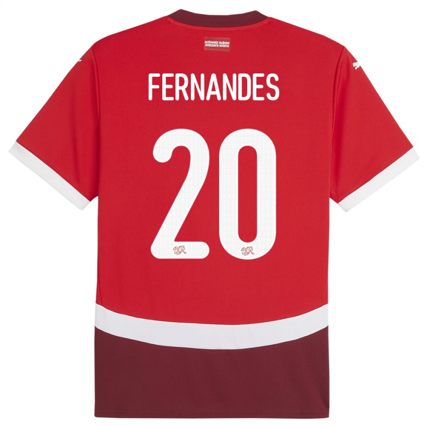 Niño Camiseta Suiza Edimilson Fernandes #20 Rojo 1ª Equipación 24-26 La Camisa
