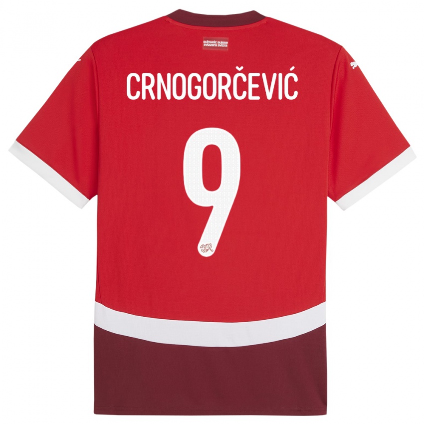 Niño Camiseta Suiza Ana Maria Crnogorcevic #9 Rojo 1ª Equipación 24-26 La Camisa