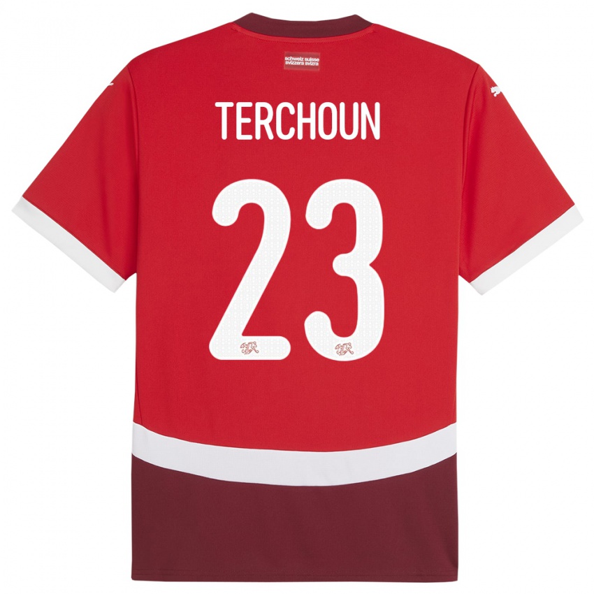 Niño Camiseta Suiza Meriame Terchoun #23 Rojo 1ª Equipación 24-26 La Camisa