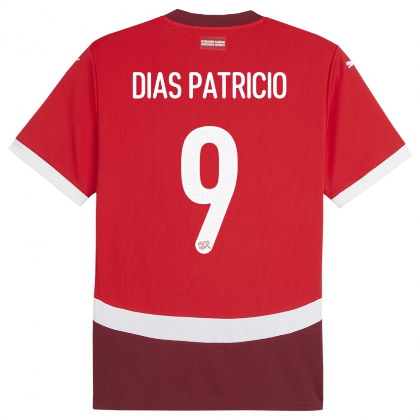 Niño Camiseta Suiza Alexandre Dias Patricio #9 Rojo 1ª Equipación 24-26 La Camisa
