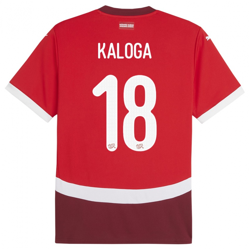 Niño Camiseta Suiza Issa Kaloga #18 Rojo 1ª Equipación 24-26 La Camisa