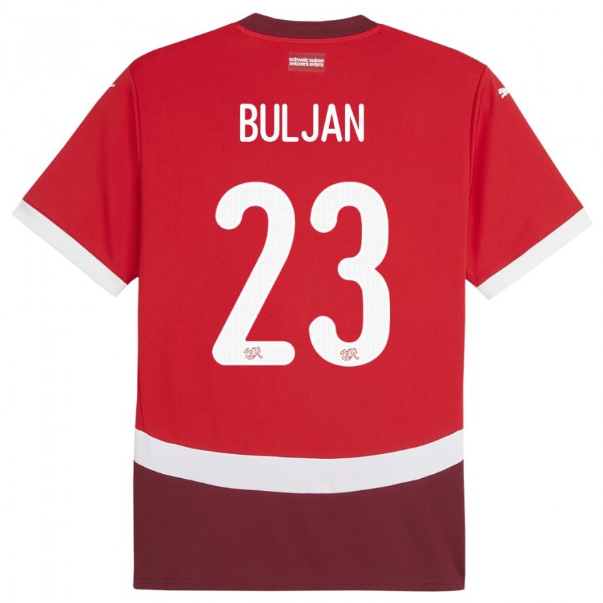 Niño Camiseta Suiza Leo Buljan #23 Rojo 1ª Equipación 24-26 La Camisa