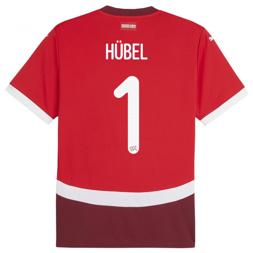 Niño Camiseta Suiza Marvin Hubel #1 Rojo 1ª Equipación 24-26 La Camisa