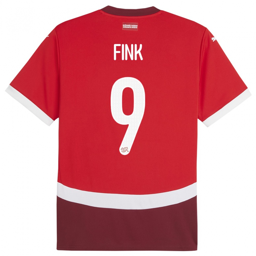 Niño Camiseta Suiza Bradley Fink #9 Rojo 1ª Equipación 24-26 La Camisa