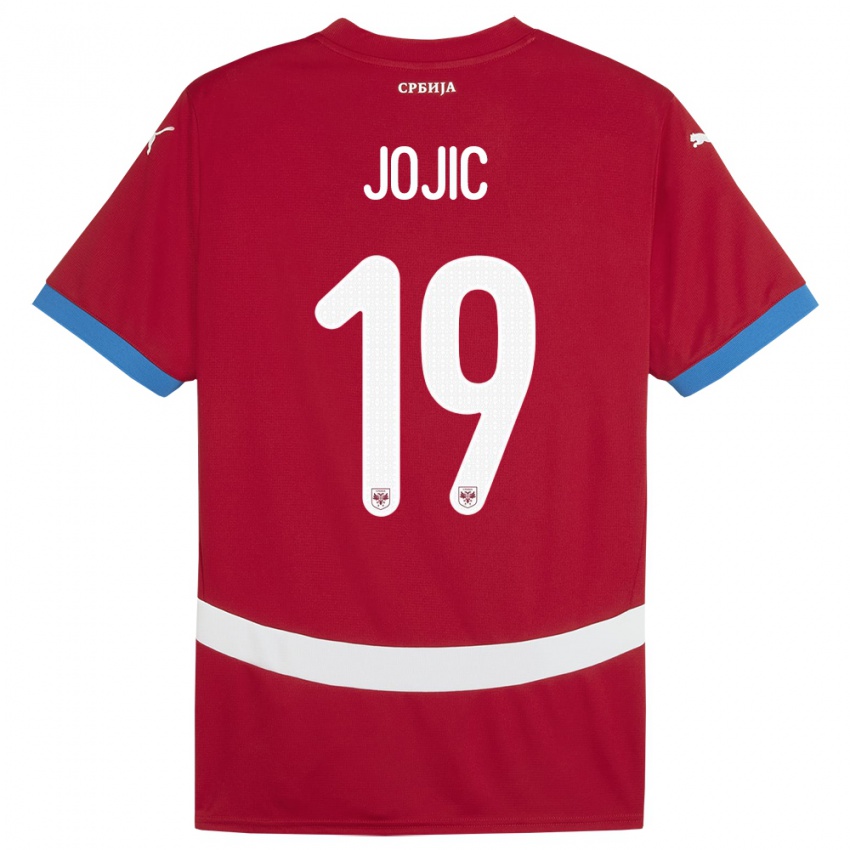 Niño Camiseta Serbia Nikola Jojic #19 Rojo 1ª Equipación 24-26 La Camisa