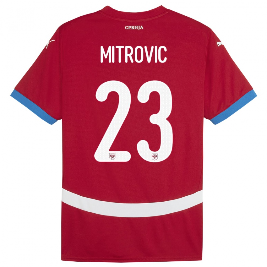 Niño Camiseta Serbia Vuk Mitrovic #23 Rojo 1ª Equipación 24-26 La Camisa