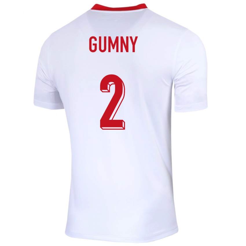 Niño Camiseta Polonia Robert Gumny #2 Blanco 1ª Equipación 24-26 La Camisa