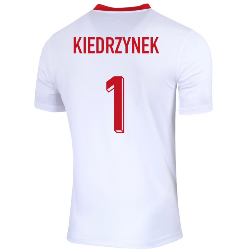 Niño Camiseta Polonia Katarzyna Kiedrzynek #1 Blanco 1ª Equipación 24-26 La Camisa