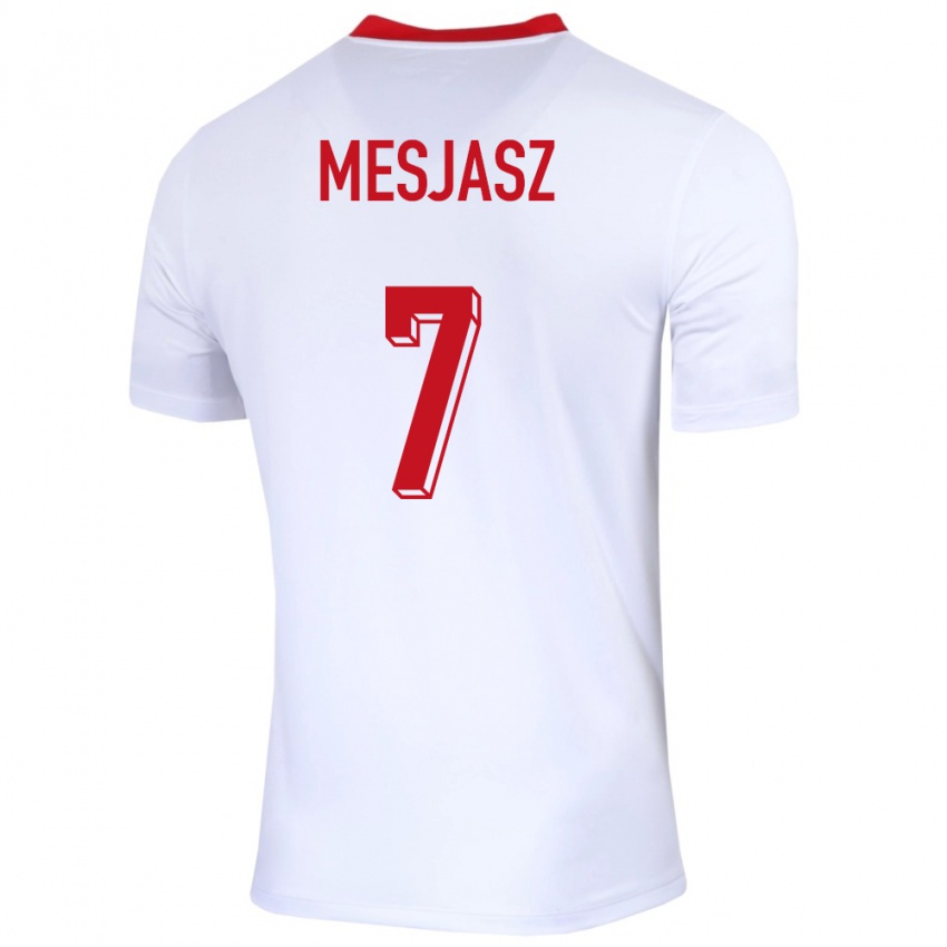 Niño Camiseta Polonia Malgorzata Mesjasz #7 Blanco 1ª Equipación 24-26 La Camisa