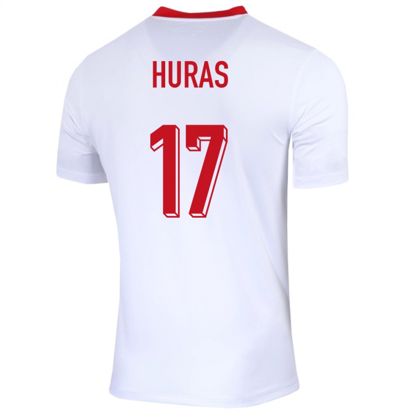 Niño Camiseta Polonia Mike Huras #17 Blanco 1ª Equipación 24-26 La Camisa