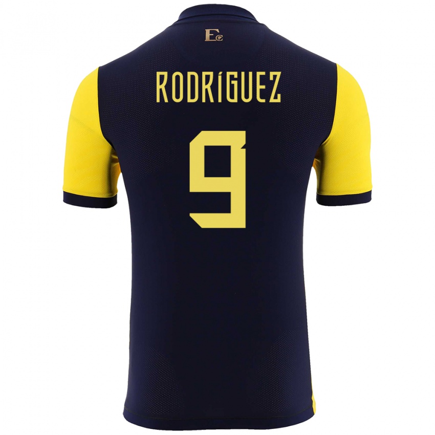 Niño Camiseta Ecuador Ingrid Rodriguez #9 Amarillo 1ª Equipación 24-26 La Camisa
