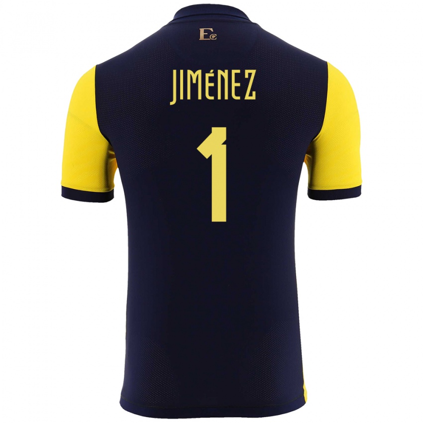 Niño Camiseta Ecuador Tony Jimenez #1 Amarillo 1ª Equipación 24-26 La Camisa