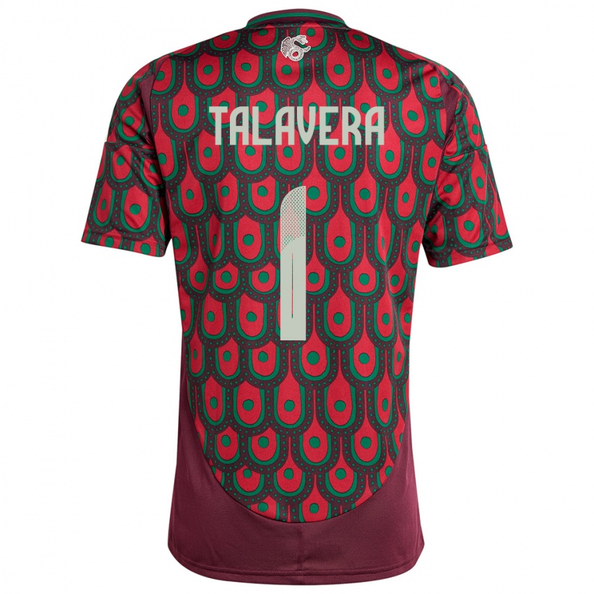 Niño Camiseta México Alfredo Talavera #1 Granate 1ª Equipación 24-26 La Camisa