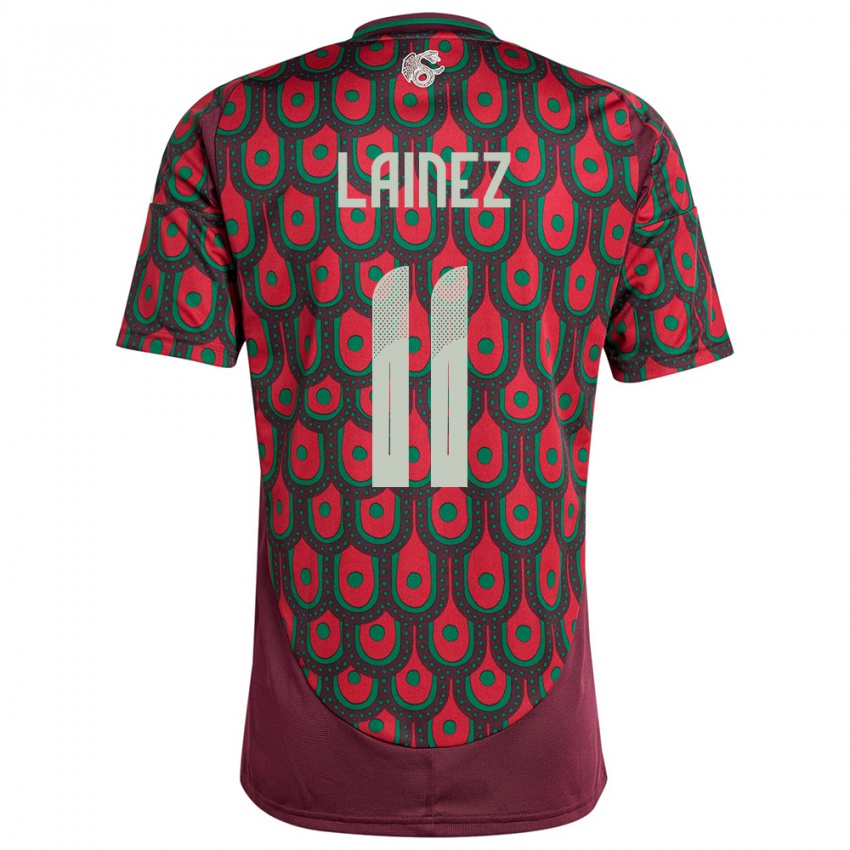 Niño Camiseta México Diego Lainez #11 Granate 1ª Equipación 24-26 La Camisa