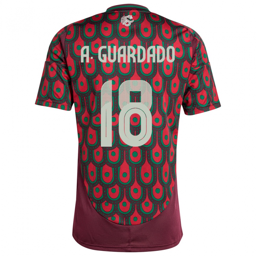 Niño Camiseta México Andres Guardado #18 Granate 1ª Equipación 24-26 La Camisa