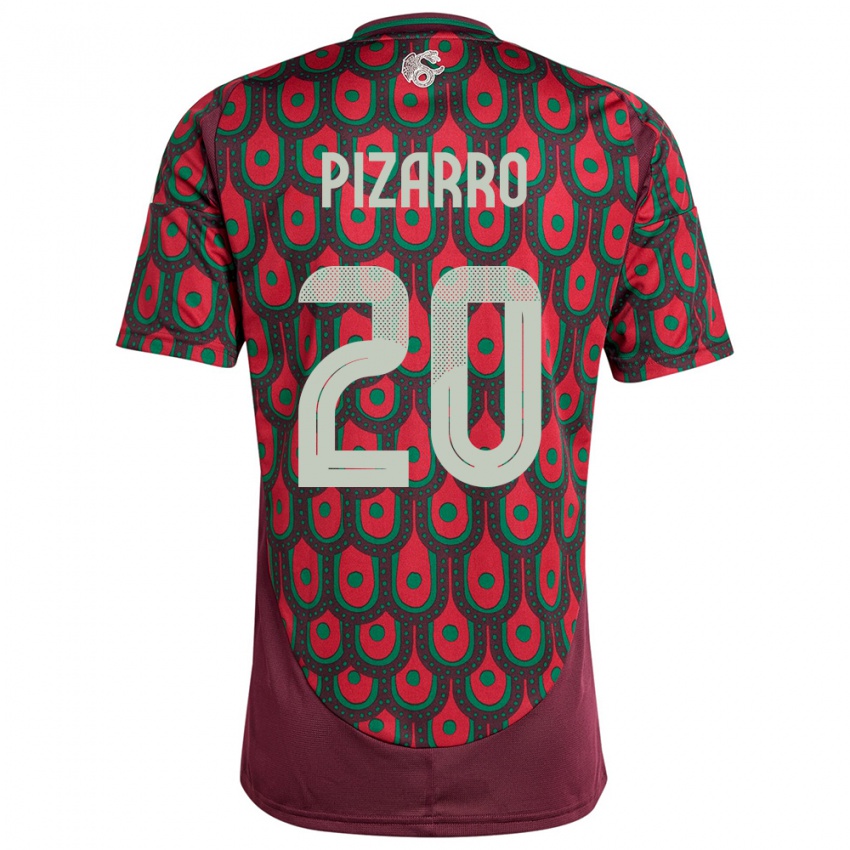 Niño Camiseta México Rodolfo Pizarro #20 Granate 1ª Equipación 24-26 La Camisa