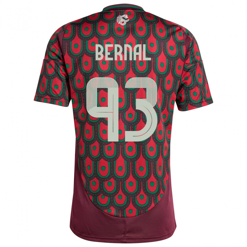 Niño Camiseta México Rebeca Bernal #93 Granate 1ª Equipación 24-26 La Camisa