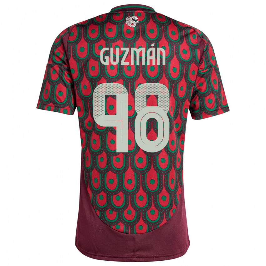Niño Camiseta México Kinberly Guzman #98 Granate 1ª Equipación 24-26 La Camisa