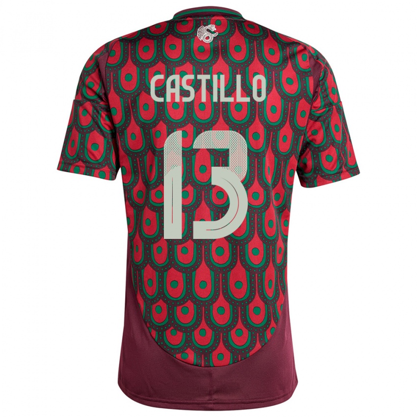 Niño Camiseta México Jose Castillo #13 Granate 1ª Equipación 24-26 La Camisa