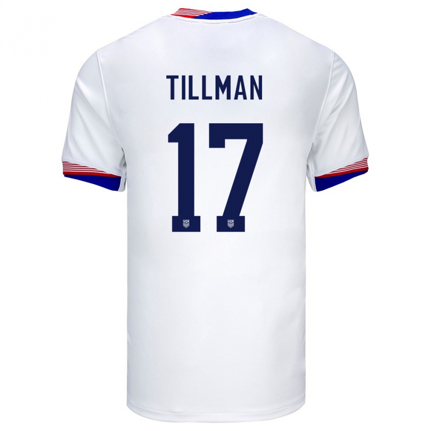 Niño Camiseta Estados Unidos Malik Tillman #17 Blanco 1ª Equipación 24-26 La Camisa