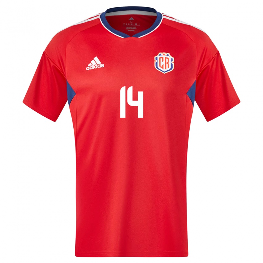 Niño Camiseta Costa Rica Orlando Galo #14 Rojo 1ª Equipación 24-26 La Camisa