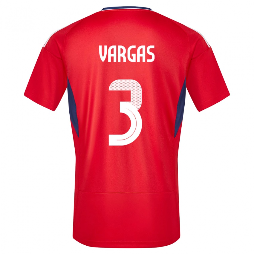 Niño Camiseta Costa Rica Juan Pablo Vargas #3 Rojo 1ª Equipación 24-26 La Camisa