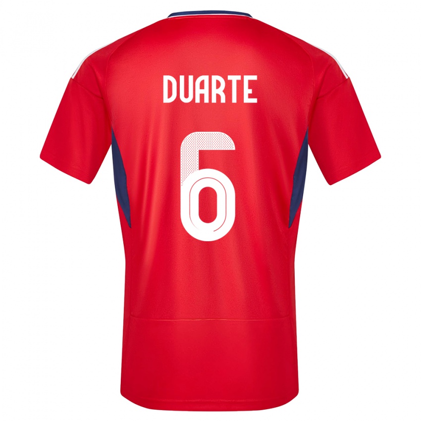 Niño Camiseta Costa Rica Oscar Duarte #6 Rojo 1ª Equipación 24-26 La Camisa