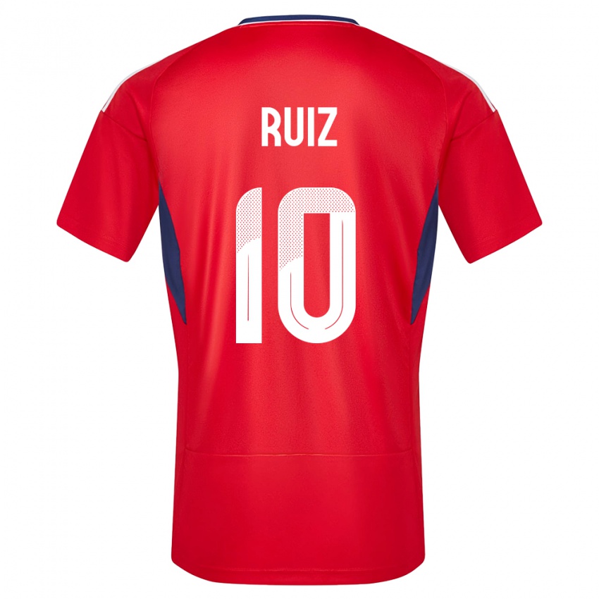 Niño Camiseta Costa Rica Bryan Ruiz #10 Rojo 1ª Equipación 24-26 La Camisa