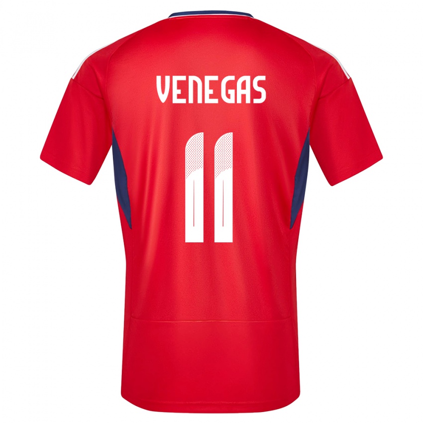 Niño Camiseta Costa Rica Johan Venegas #11 Rojo 1ª Equipación 24-26 La Camisa