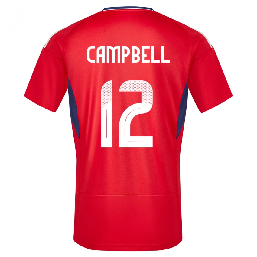 Niño Camiseta Costa Rica Joel Campbell #12 Rojo 1ª Equipación 24-26 La Camisa