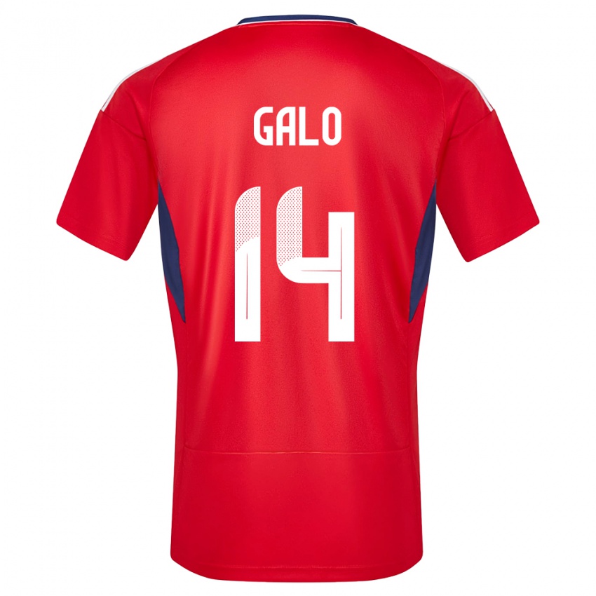 Niño Camiseta Costa Rica Orlando Galo #14 Rojo 1ª Equipación 24-26 La Camisa
